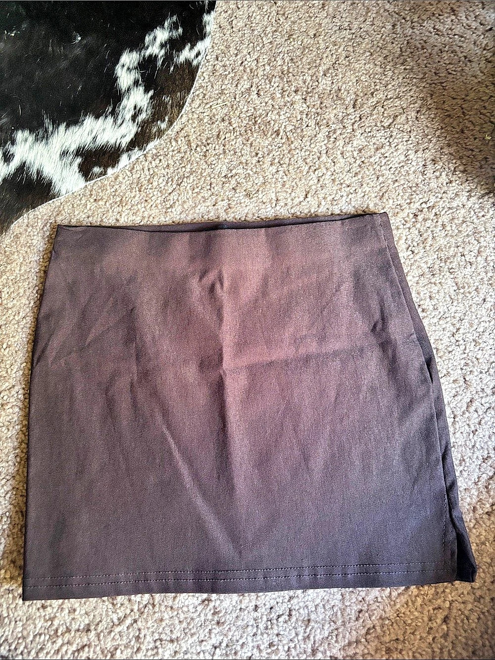 PrettyLittleThing Mini Skirt in Brown Size 2 Like New